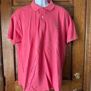 #12 Lacoste Pink Short Sleeve Polo Size 8 (3XL)